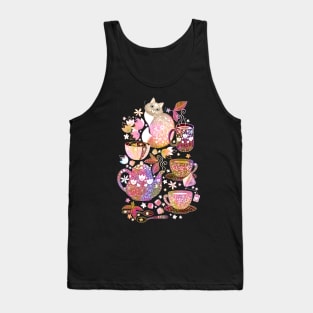 Tea with a Coffee Cat Tank Top